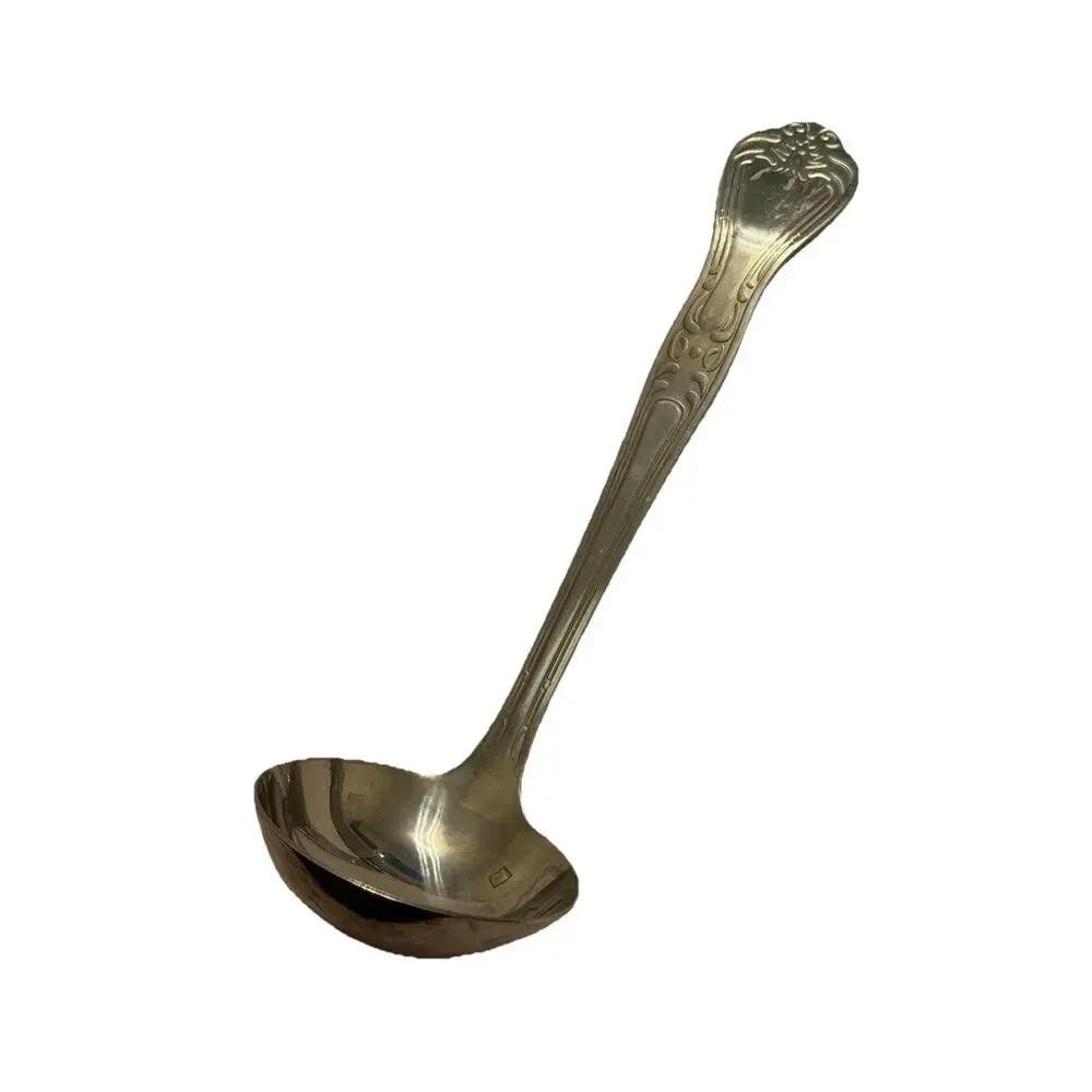 Vintage SPOONFUL OF COMFORT Metal Serving Ladle 8” Handle Soup Chili 3379-60